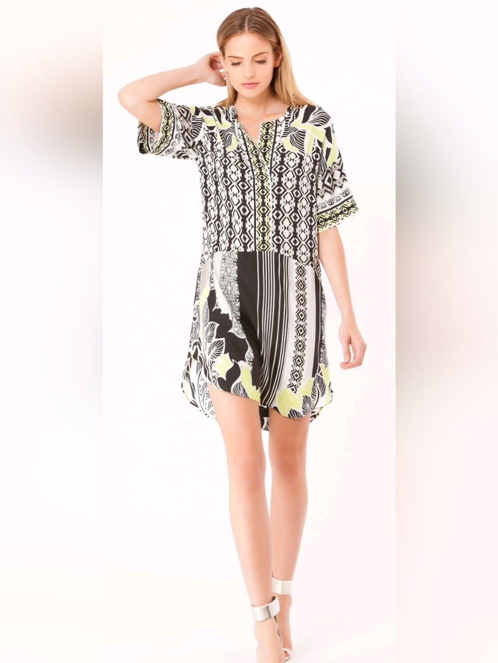Hale Bob Silk Tiffini Shirt Dress